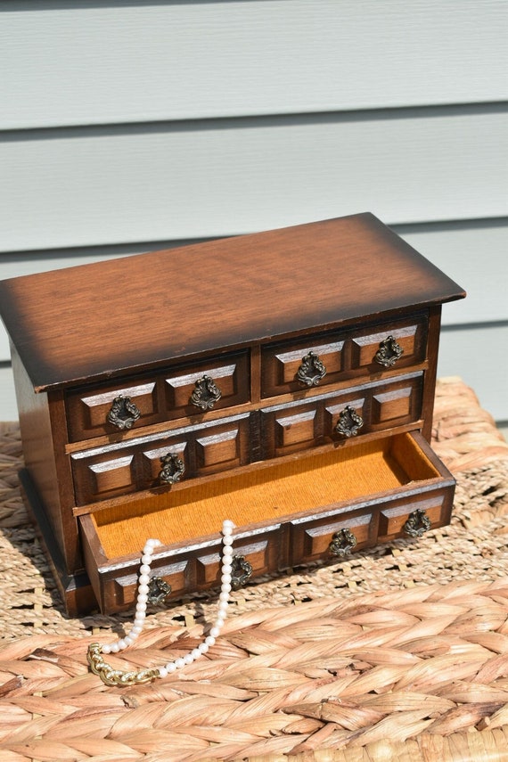 Vintage Musical Jewelry Box (6 drawers), Unique Vi