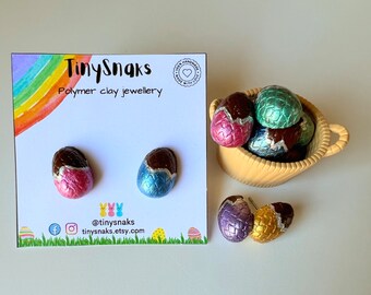 Chocolate Easter Egg Earrings