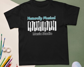 Natürlich musikalisches Klavier-Jugend-T-Shirt