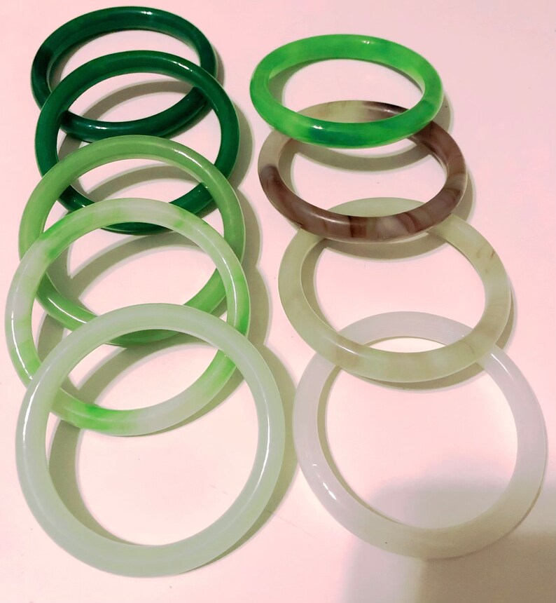 Thin Jade Bangle Etsy