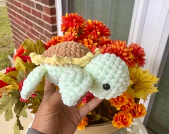 Handmade Crochet Sunflower Turtle