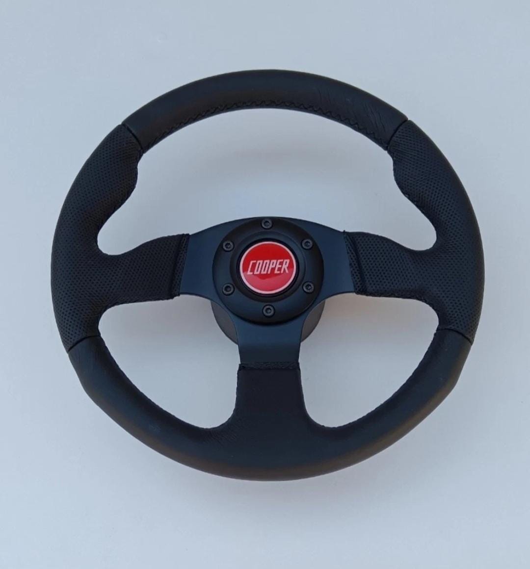 クラシックミニレザーステアリングホイールキット + ハブボス クーパー