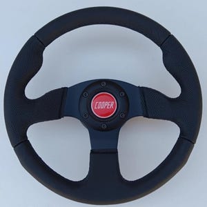 Classic Mini Leather Steering Wheel Kit + Hub Boss Cooper