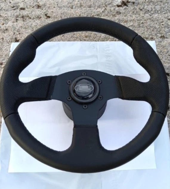 thumbnail image 2 of Wooden Steering Wheel For Land Rover Defender 90/110/130 - 48 Spline, 380mm, With Hub & Horn 2 of 4