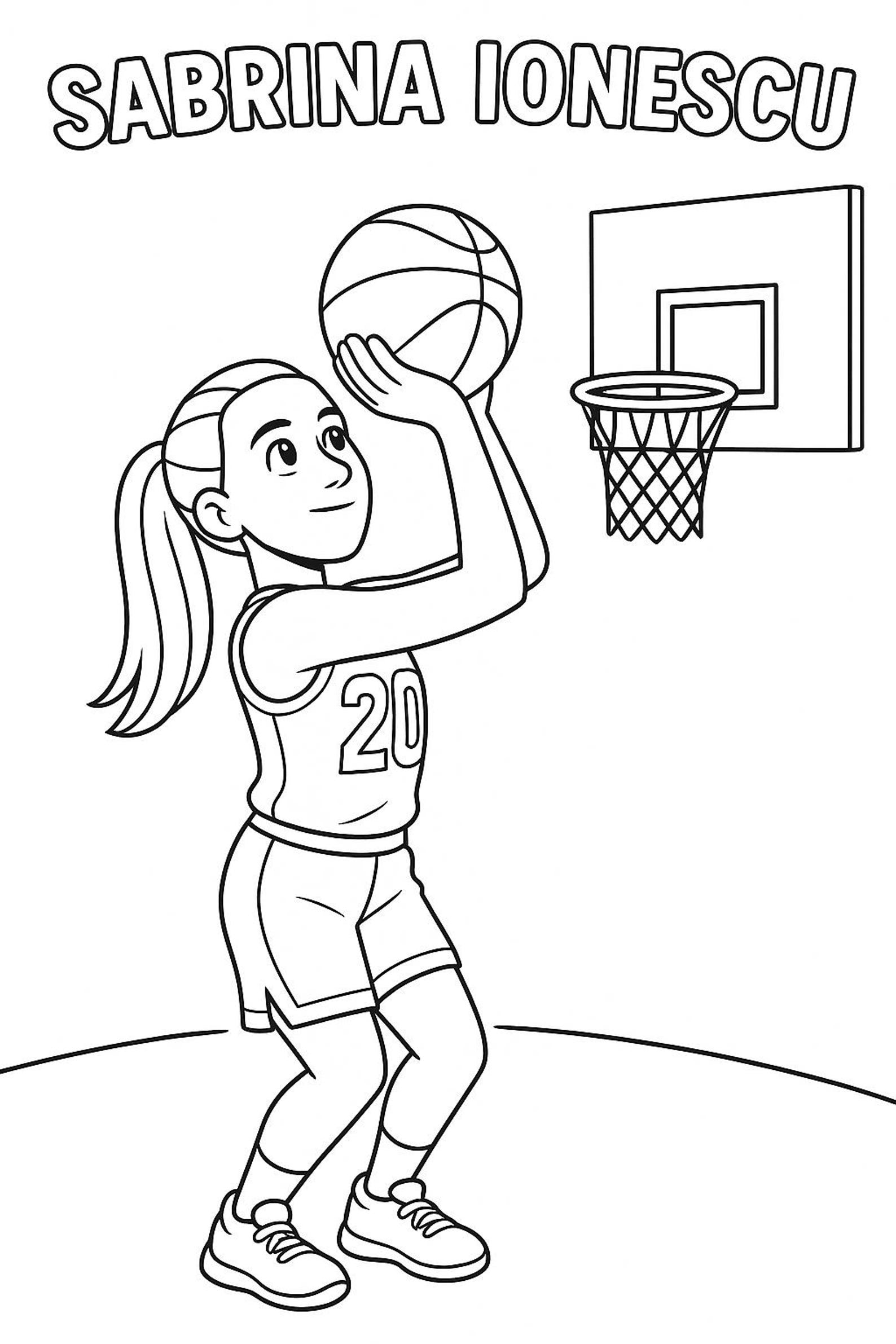 Wnba Coloring Pags WNBA Player Coloring Pages - Etsy