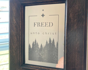 Addiction Recovery - Christian Art - Freed unto Christ - Redeemed