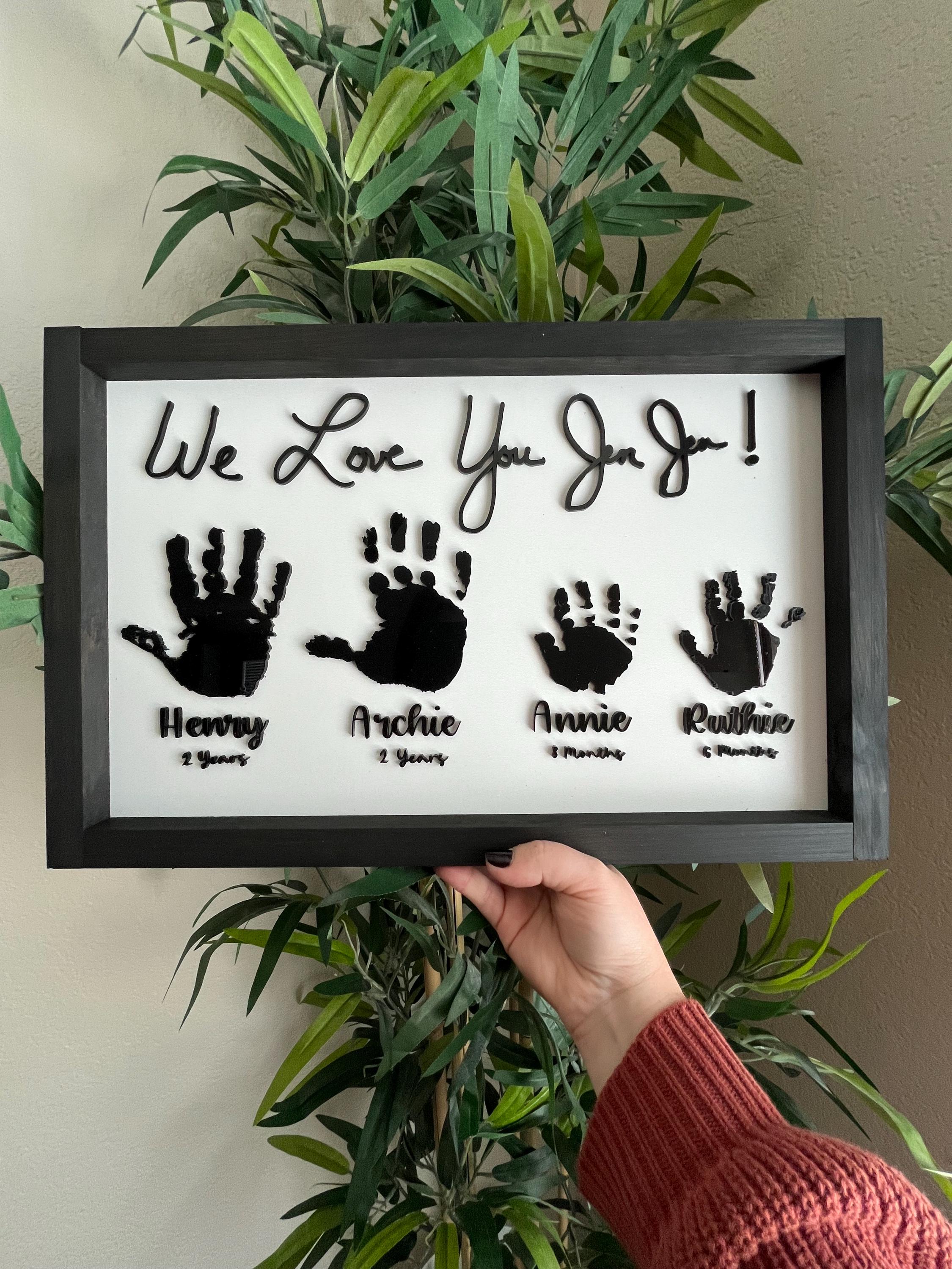 Personalized 3D Handprint Sign: Custom Family Keepsake - Etsy