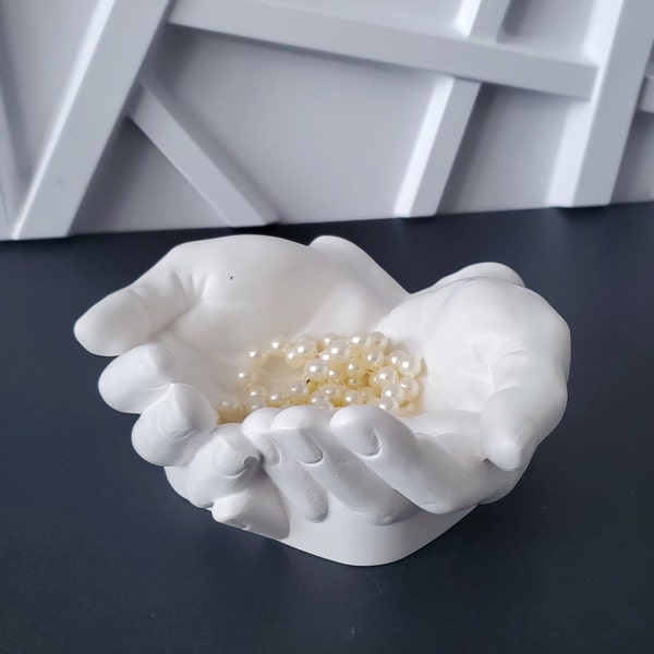 Concrete Praying Hands. Plaster Hands . Hands Jewelry Catchall Tray. Hands Concrete Pot. Hands Plaster Pot. Hands Desk Decor. Hands Decor