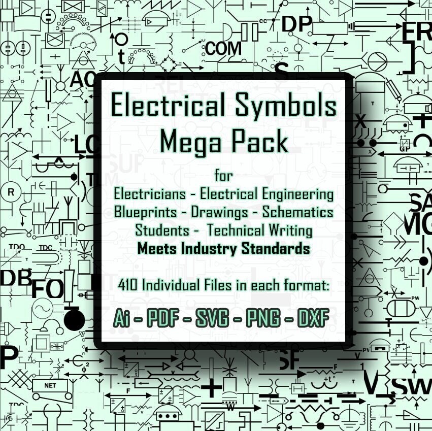 Electrical Symbols Mega Pack SVG Ai Png Dxf PDF - Etsy
