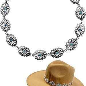 Oval Shaped Concho Hat Band