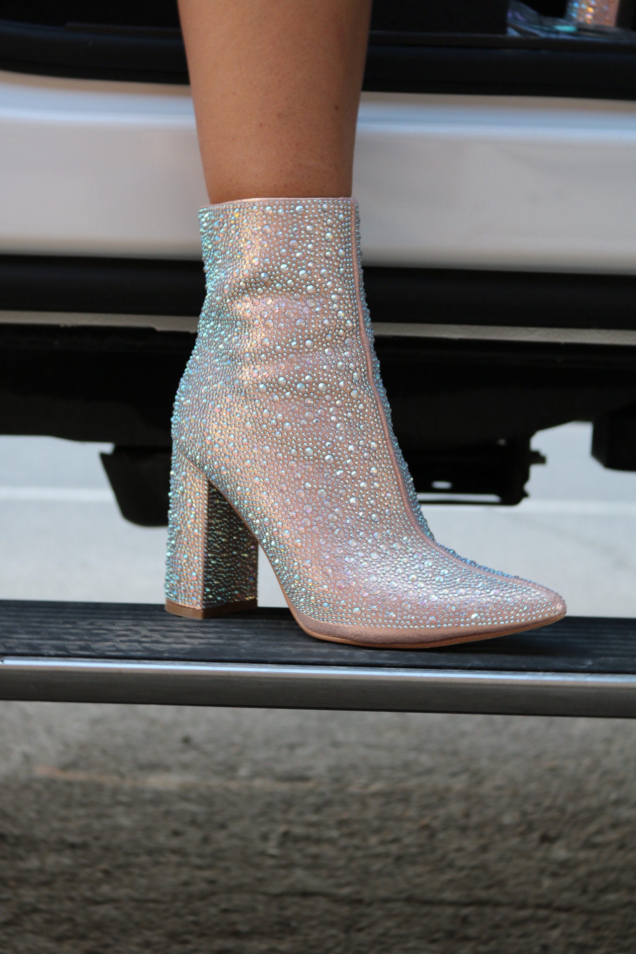 Rhinestone Ankle Booties for Women