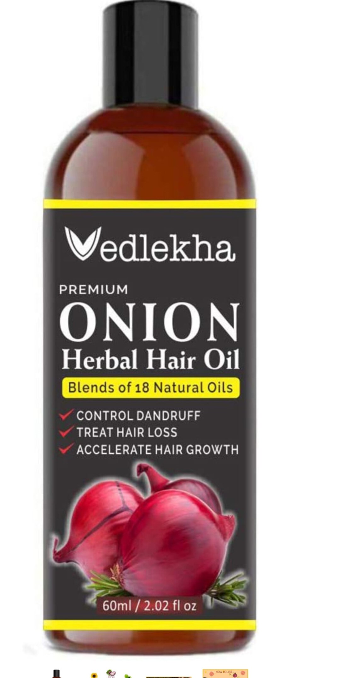 Vedlekha Onion Herbal Hair Oil Hair Full Control Control Etsy