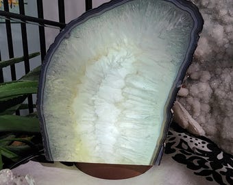Agate Lamp, Natural Crystal Stone, Geode Crystal Lamp, Agate Geode, Bohemian Lamp, Natural Night Lamp, Rock Lamp. Include Free Gift!!