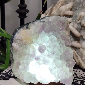 Amethyst Geode Lamp, Cathedral Crystal Cluster, Amethyst Lamp, Natural Stone, Amethyst decorative LED light, USB plug. included Free Gift!!