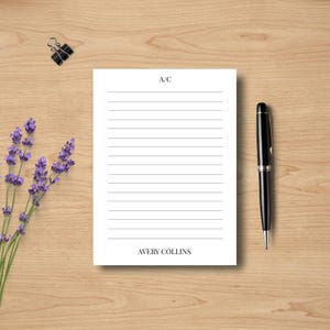 Personalized Notepad, Custom Name Notepad, Initial Monogram Notepad, Desk Notepad Gift, Personalized Stationery, From The Desk Of