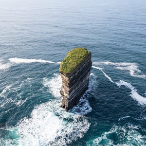 Downpatrick Head Ireland Print | Dun Briste Sea Stack Irish Wild Atlantic Way | Landscape Photo Wall Art