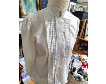 Edwardian Cotton Lace White Blouse