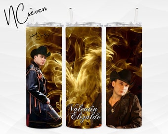 Valentin Elizalde 20oz Skinny Tumbler Wrap | El Gallo de Oro PNG Sofort Download