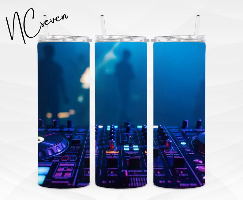 DJ Controller 20oz Skinny Tumbler Wrap DJ Disk Jockey Party Etsy