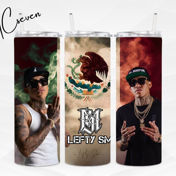 Lefty SM 20oz Skinny Tumbler Wrap | Mexican Flag PNG Instant Download