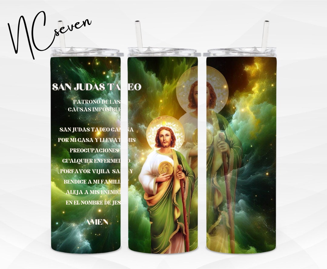 Tadeo Letras San Judas Tadeo 20oz Skinny Tumbler Wrap / San Tadeo PNG Diseño de ...