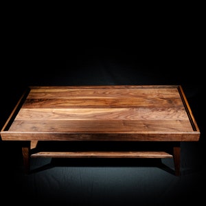 Mid-Century Modern Coffee Table: Black Walnut Coffee Table, Hand Made Coffee Table, Modern Coffee Table