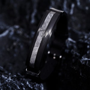 Elegante pulsera de cuero y meteorito Muonionalusta