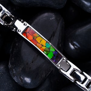 Stylish Muonionalusta Meteorite Bracelet - Unique and Handmade Jewelry