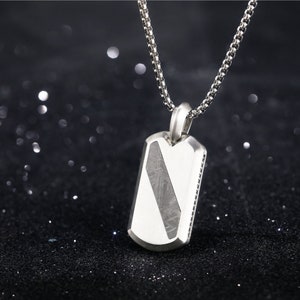 Genuine Muonionalusta Meteorite Necklace - Unique Space Jewelry Gift