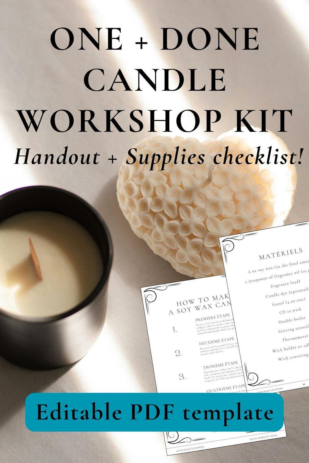25% OFF FLASH SALE Candle Making Atelier Host Package: Supplies Checklist + Instruction Sheet ...