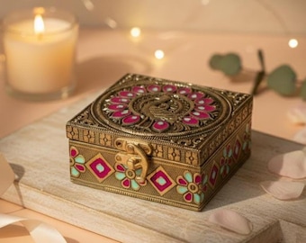 Peacock Design Indian Return Gift Box for Wedding & Favors