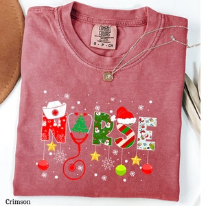Nursing Christmas shirt, Comfort Colors, Christmas Shirt, Nurse Gift for Woman, Nurse Shirt, Nurse Gift, Christmas Gift