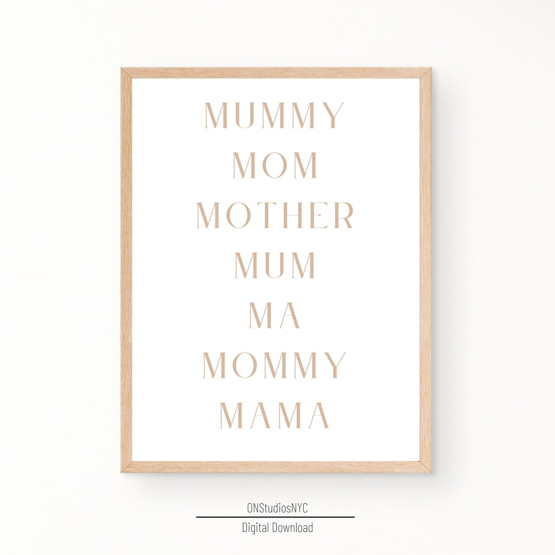 Names for Mom Print Mothers Day Gift Mothers Day Sign Etsy