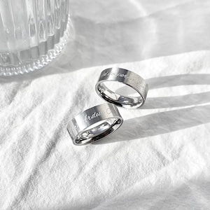 Hangul Ring, Personalized Engraved Korean Name Surgical Steel Band Ring, 6mm Hangul Ring, Korean Name, Kpop Custom, BTS Ring, 보라해, 사랑해