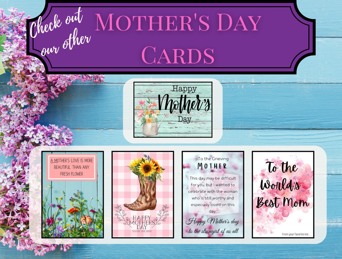 Printable Mother's Day Card Instant Download 5x7 Card - Etsy