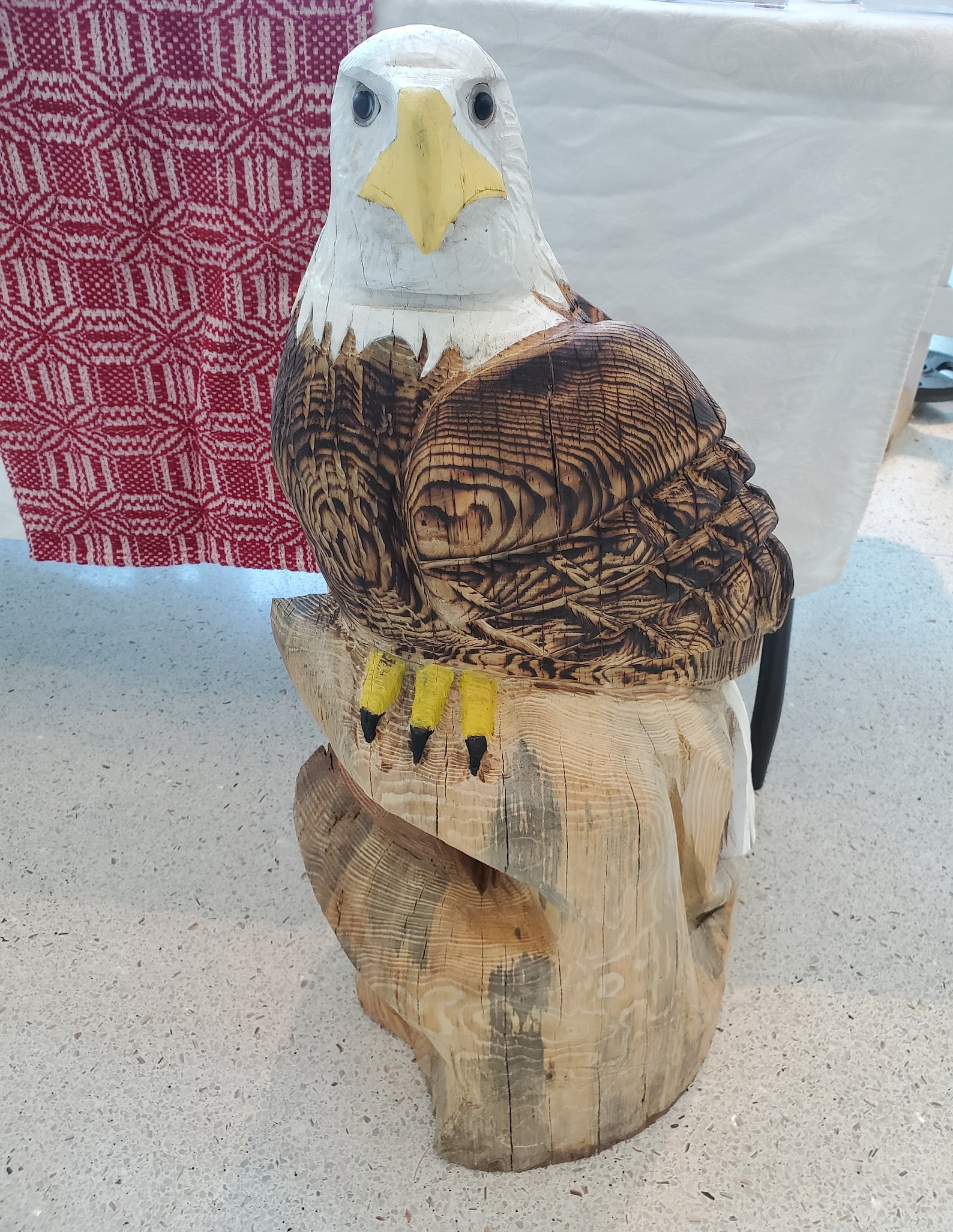 Chainsaw Carved Bald Eagle, Bald Eagle Statue, 2.5' Statue, Torched