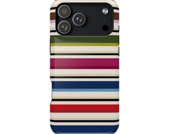 Fundas con estampado de rayas de colores / Funda magnética resistente a los impactos para teléfono