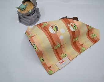 Pañuelo para mascota Grogu - Ruff y Riley / Para el cuello / Mandaloriano / Festivo / Moda / Regalo para mascotas / Regalo de Navidad