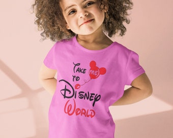 Take Me To Disney World, Disney Family Shirt, Minnie Star Glitter Shirt for Girls, Disney Ear Shirt, Family Matching Shirt