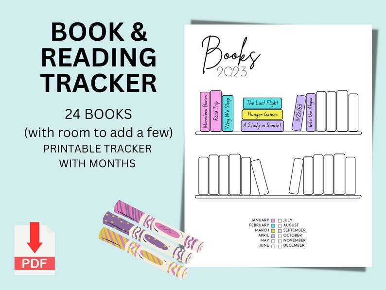 Book & Reading Tracker - Etsy