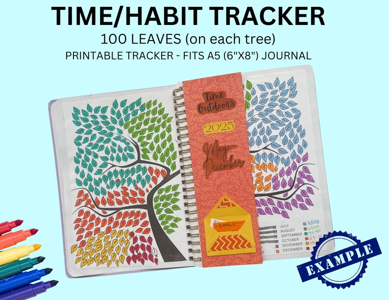 Tree Tracker Pdf Printable Tree Tracker - for A5 Journal - 100 Leaves - Etsy