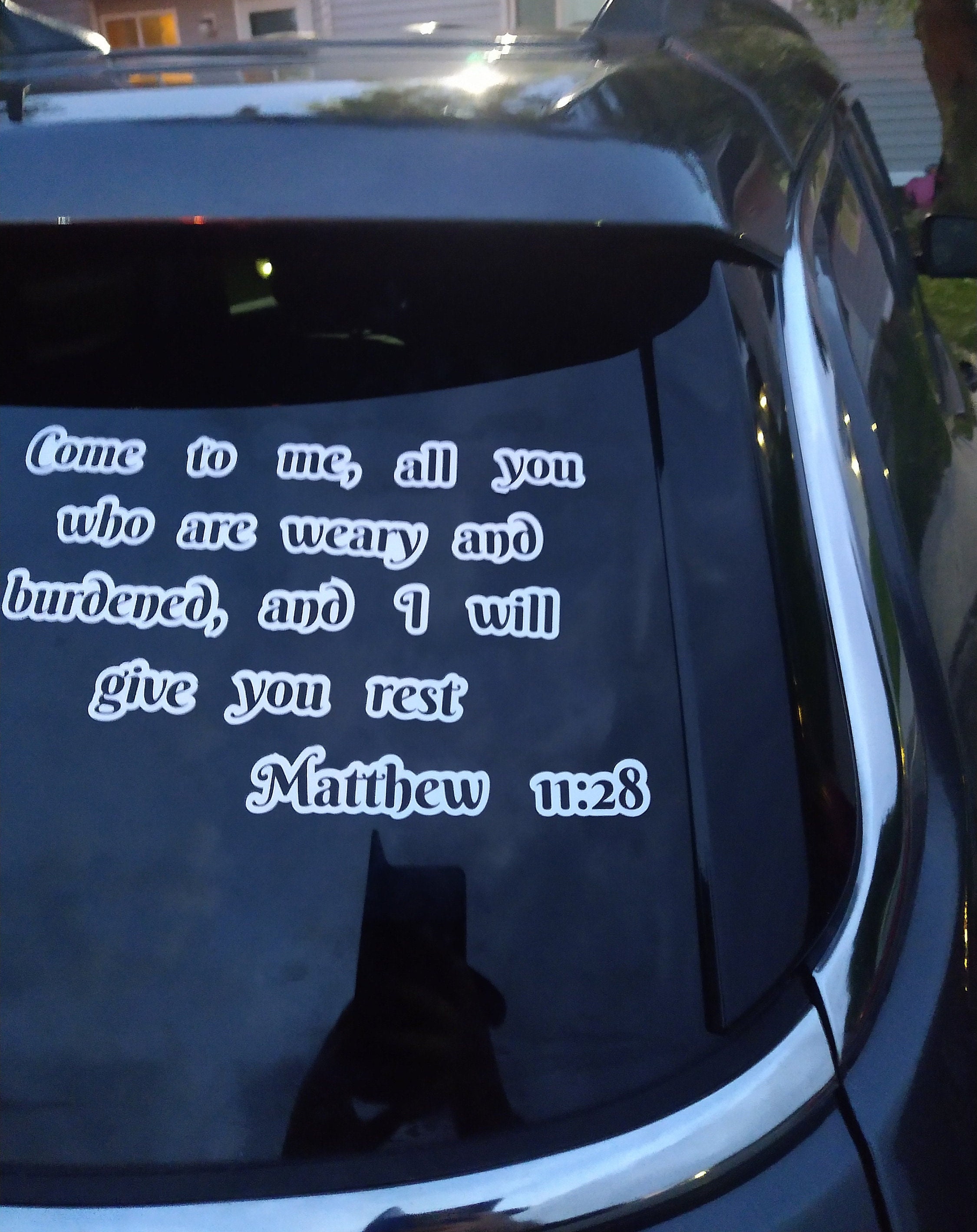 Bible Verse Vinyl Stickers Car Stickers Matthew 1128 Bible Verse