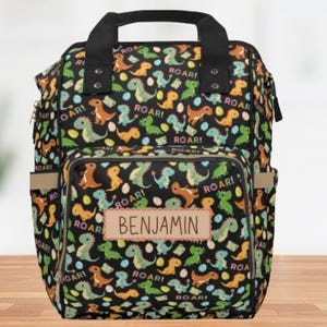 Personalized Diaper Bag Boy, Dinosaur Diaper Bag, Custom Diaper Bag, Baby Shower Gift, New Mom Gift, Multifunctional Diaper Backpack