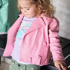 Leather jacket for baby girl discount