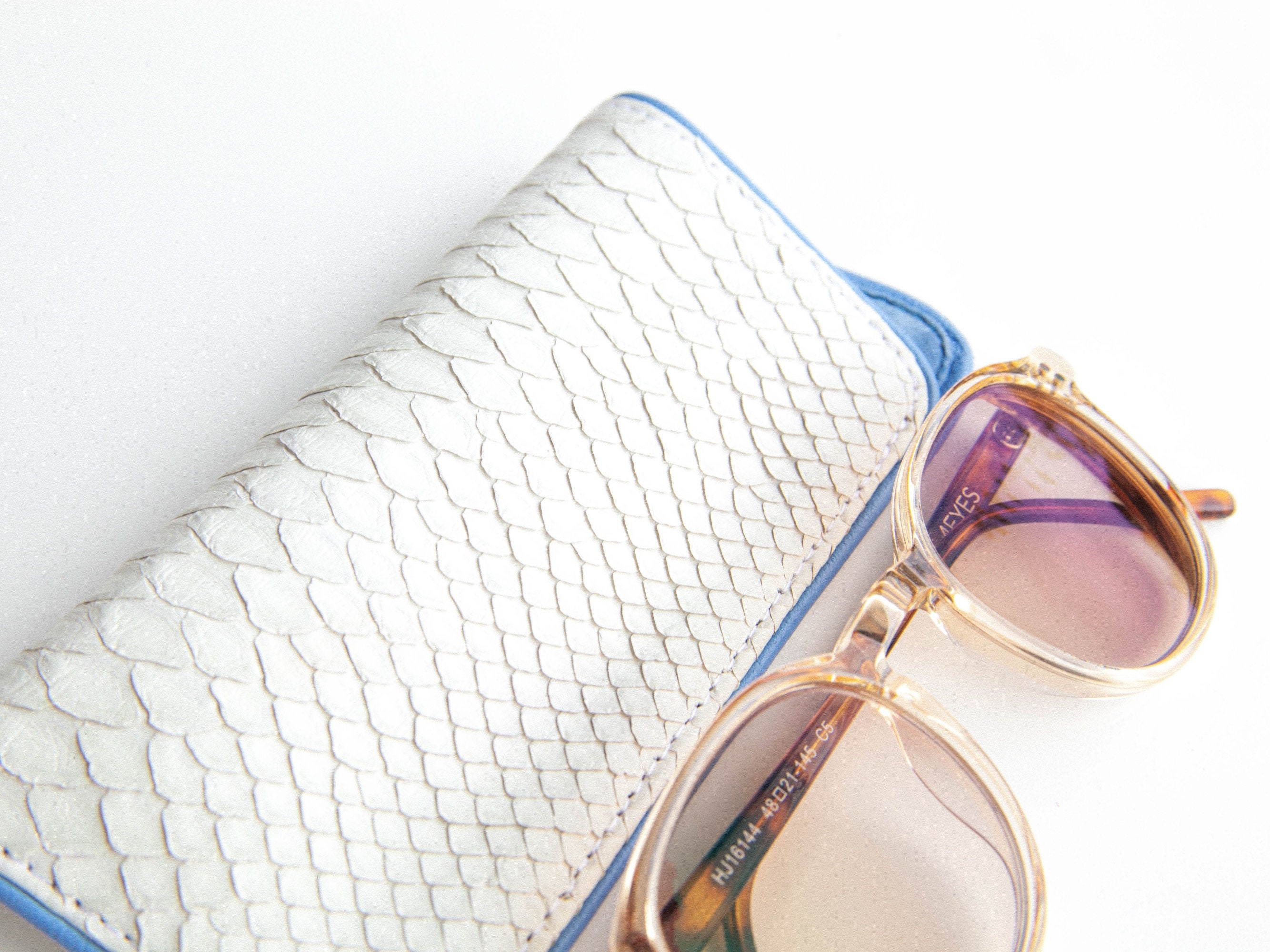 Glasses Case Python Skin Reading Glass Case - Etsy