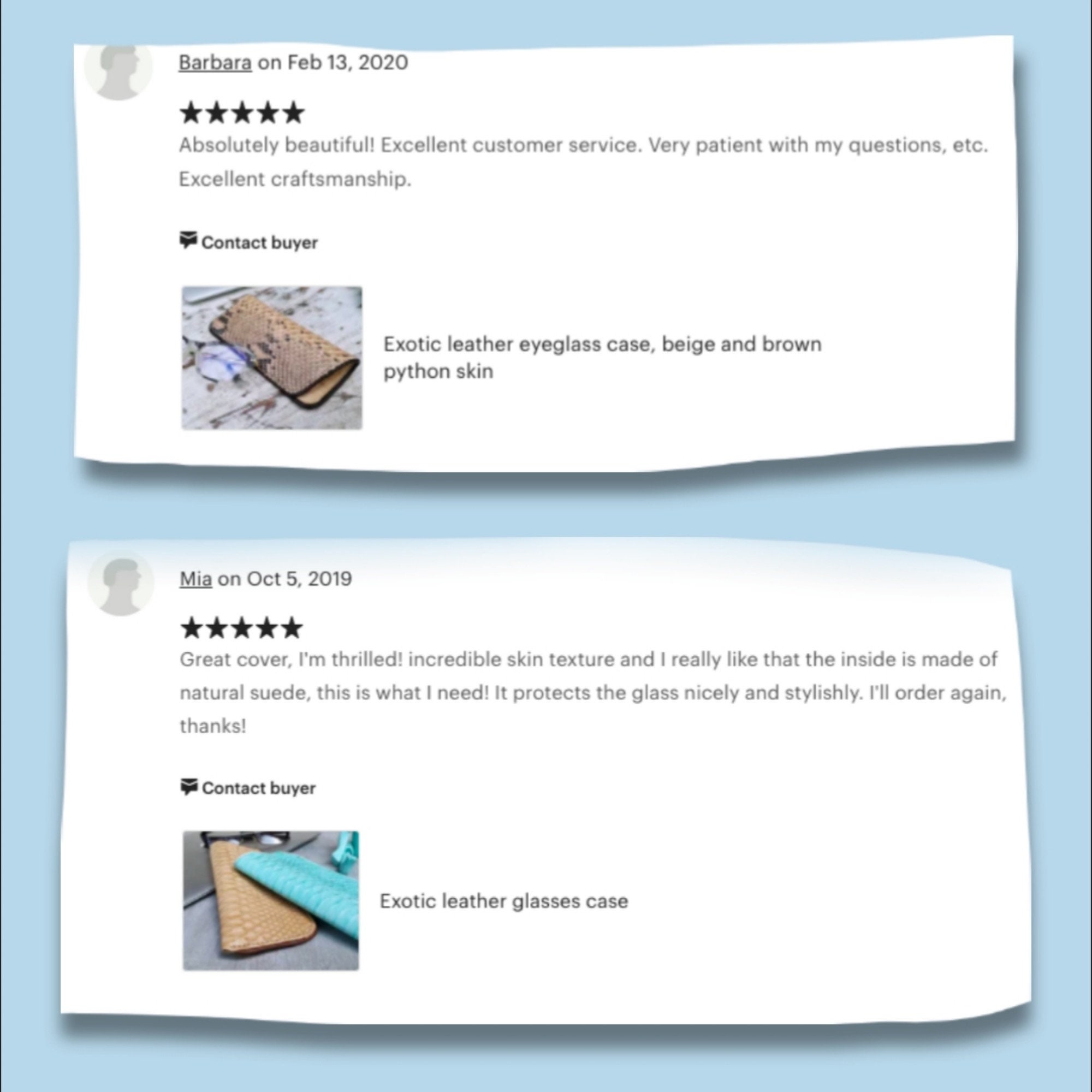 Glasses Case Python Skin Reading Glass Case - Etsy