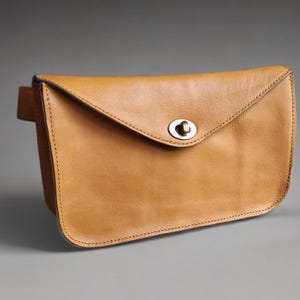 Leather Fanny Pack Belt Bag: Handmade Organic Style Festival Hip Bag