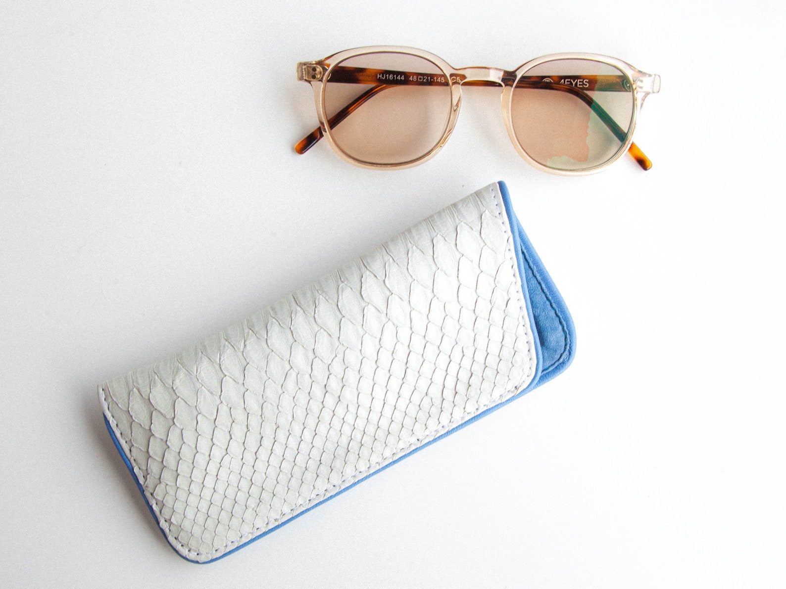 Glasses Case Python Skin Reading Glass Case - Etsy