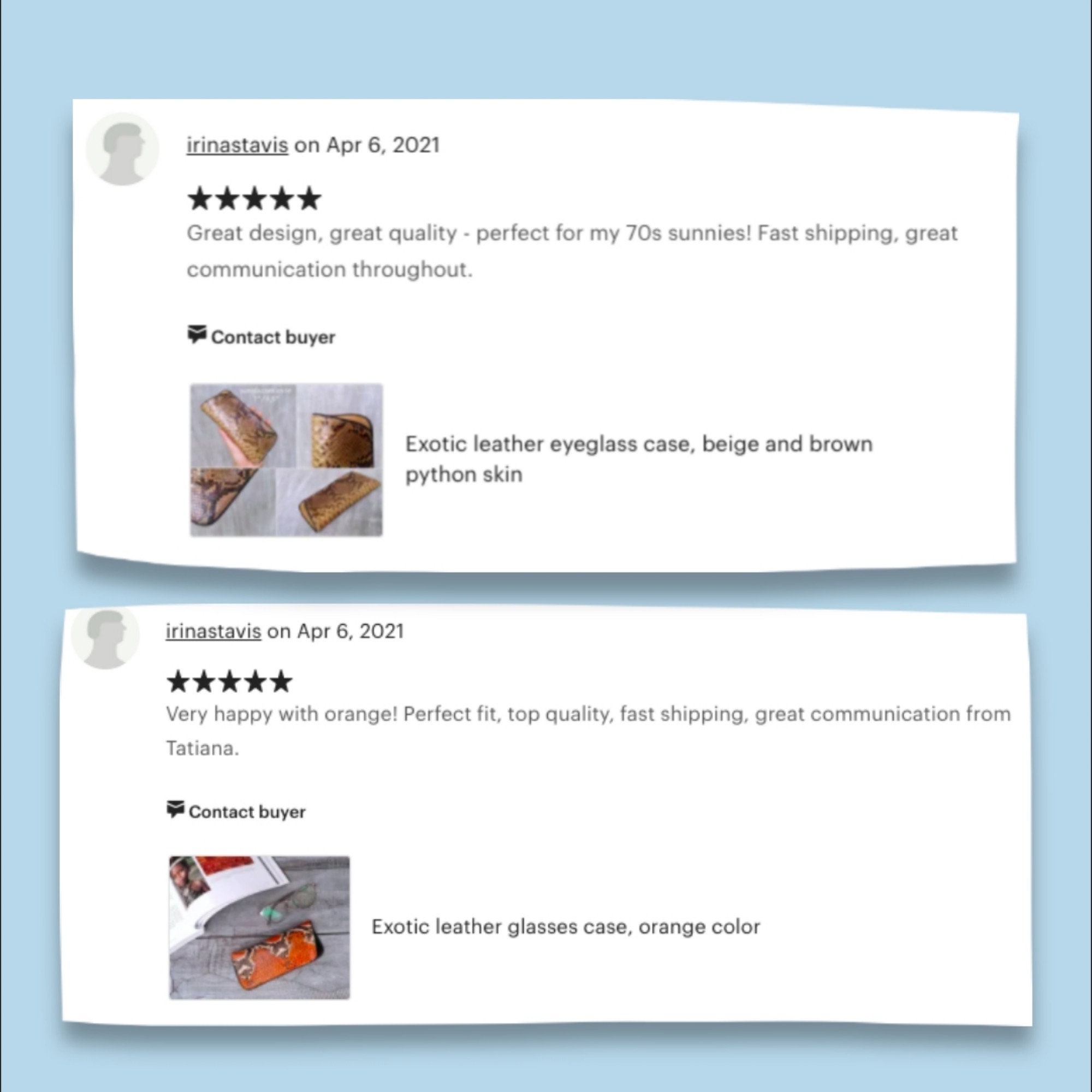 Glasses Case Python Skin Reading Glass Case - Etsy