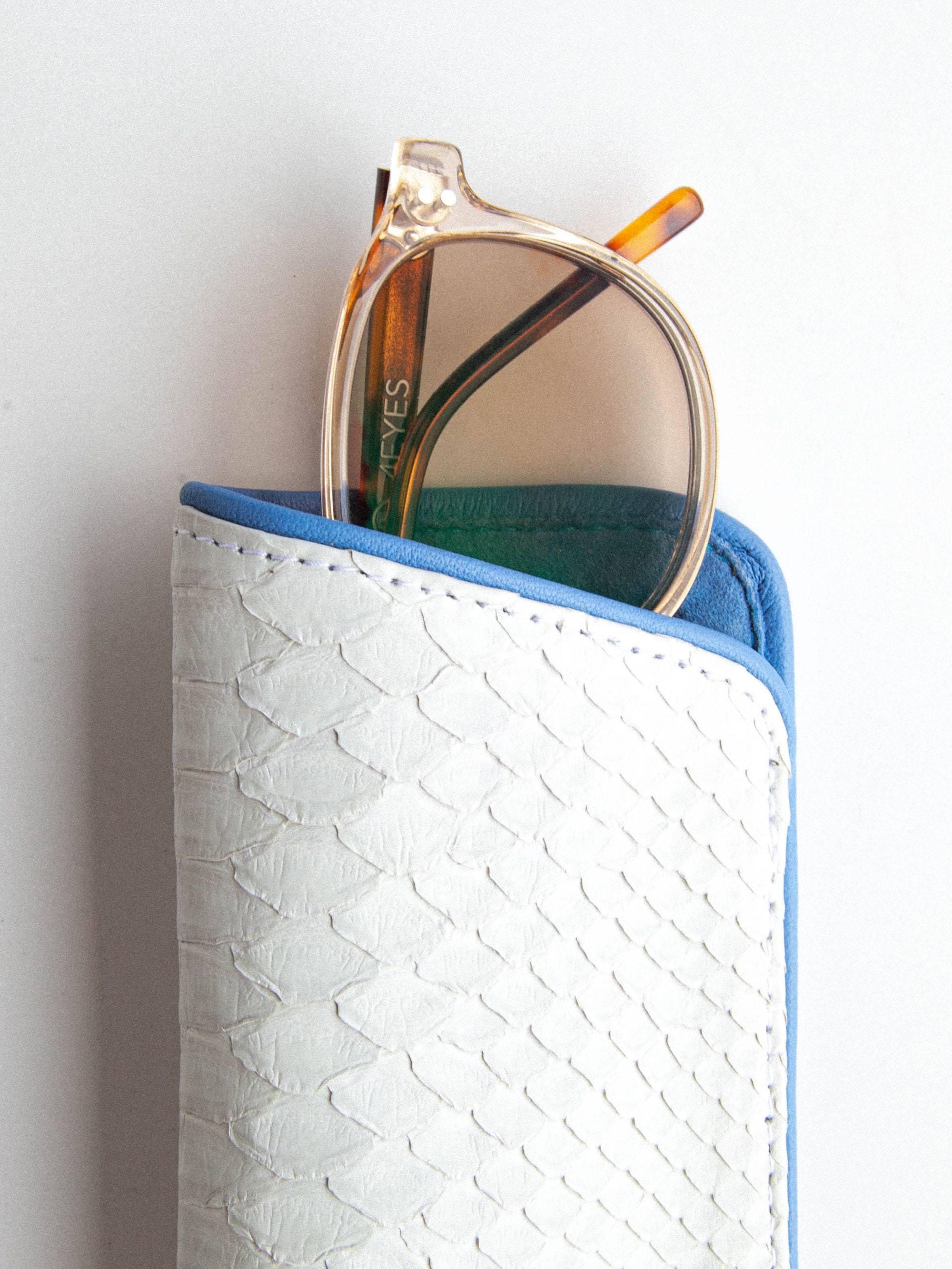 Glasses Case Python Skin Reading Glass Case - Etsy